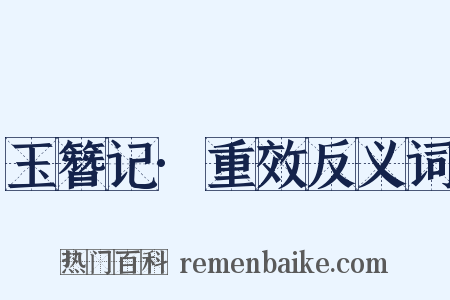 玉簪记·重效反义词是什么意思的图片